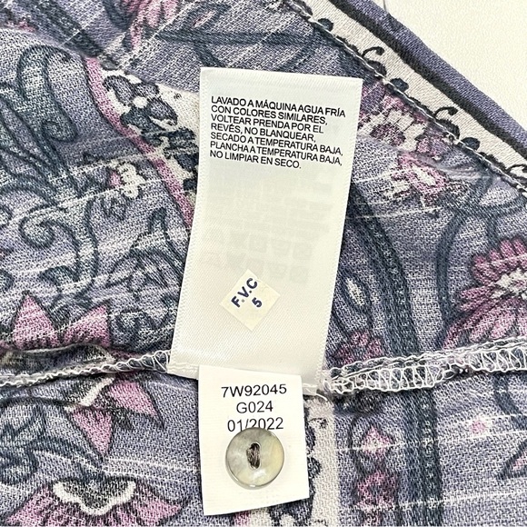 NWT Lucky Brand Tiered Mixed Floral Print Tassel Tie Strap Boho Sundress Small - Picture 16 of 16